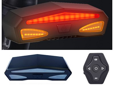 Zadní světlo APLUS UNIVERSAL E-BIKE/E-SCOOTER (BL08) + REMOTECONTROLER